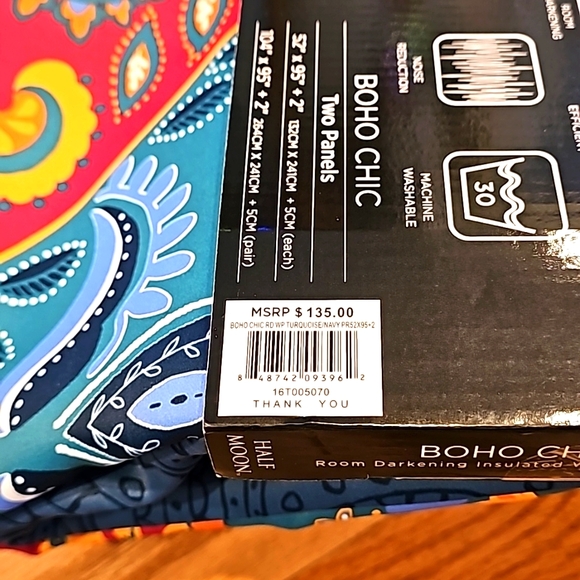 *Lush Decor - Set of 2 52"x95" Boho Chic Light Filtering Window Multi-Col… - Picture 7 of 7